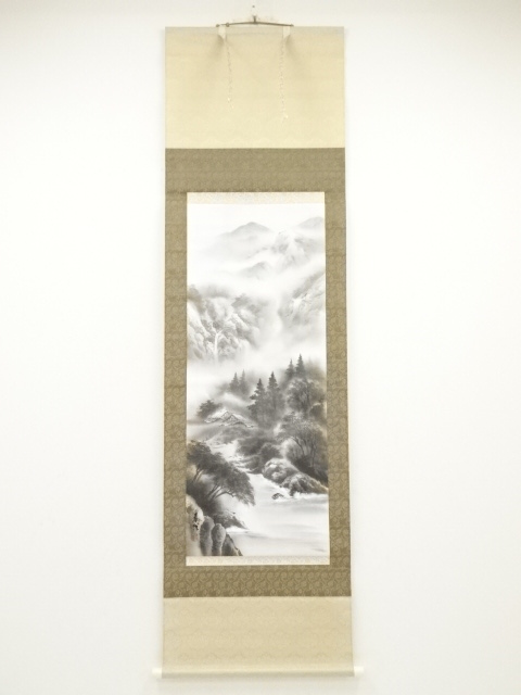 JAPANESE HANGING SCROLL / HAND PAINTED / LANDSCAPE